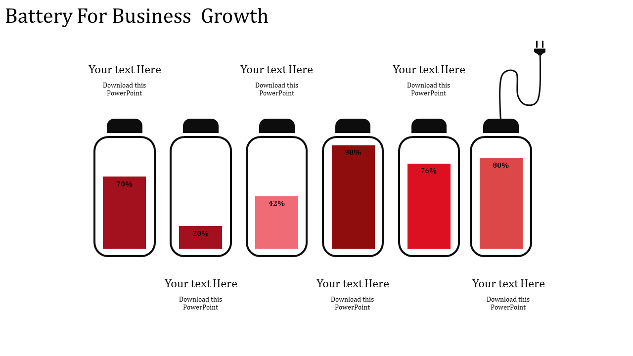 business strategy template-Battery For Business Growth-6-Red